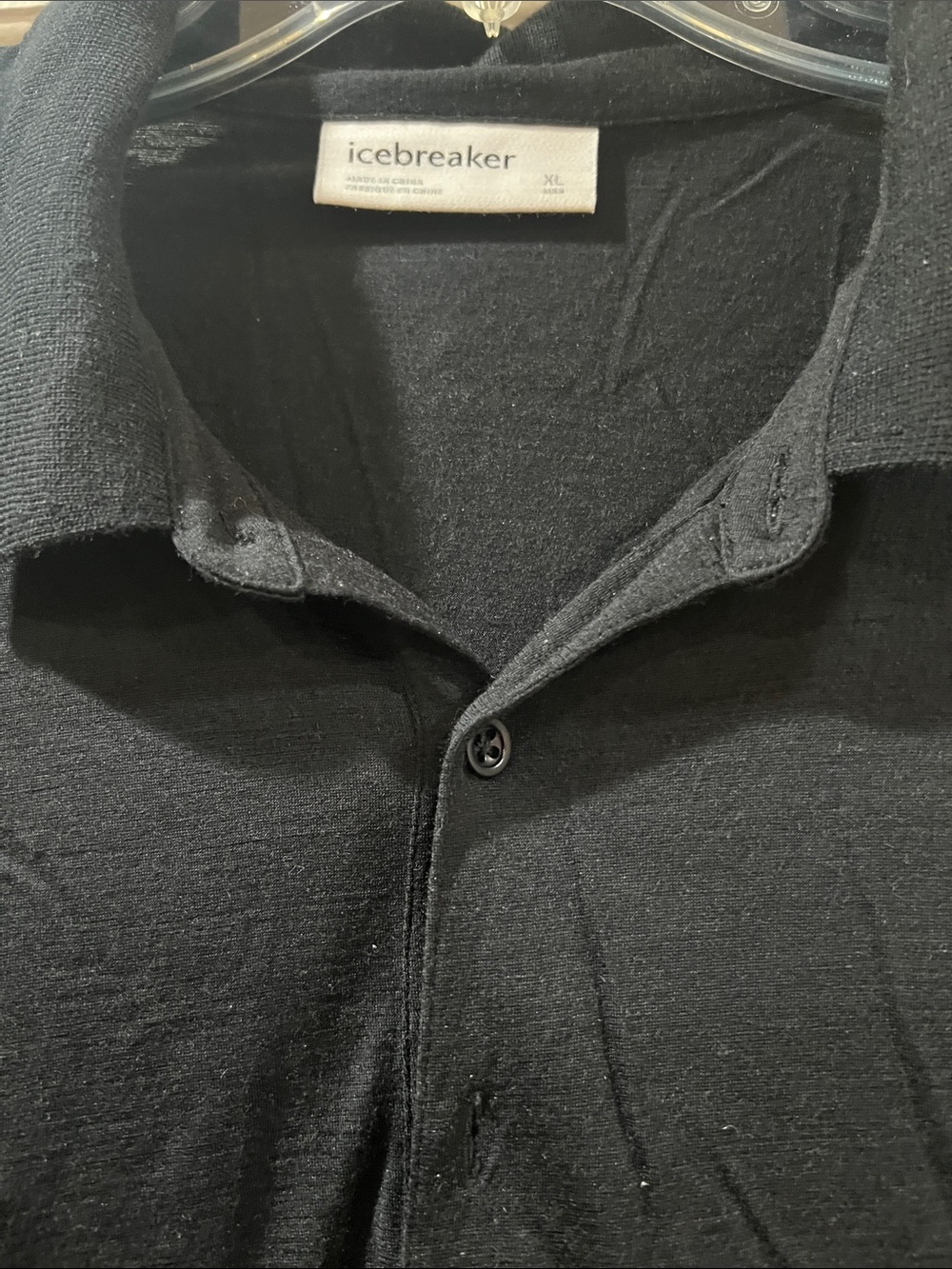 Icebreaker Men’s Black Long-Sleeve Polo